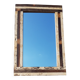 Rectangular mirror in polychrome wood