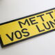 Warning industrial plate "put your glasses"