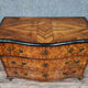 Curved chest of drawers Louis XV period in precious wood marquetry around 1750