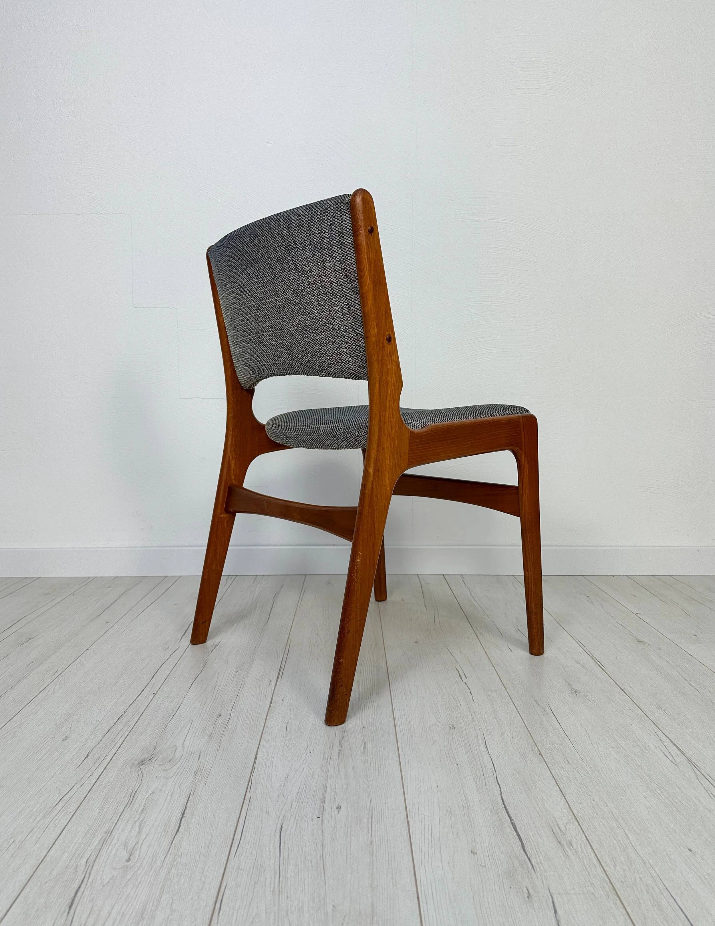 1960s vintage Danish teak dining chair by Erik Buch for Anderstrup Møbelfabrik
