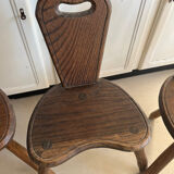Table with its 4 brutalist chairs from the 1960s.