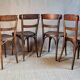 4 chaises bistro Horgen-Glaris Suisse années 30/40