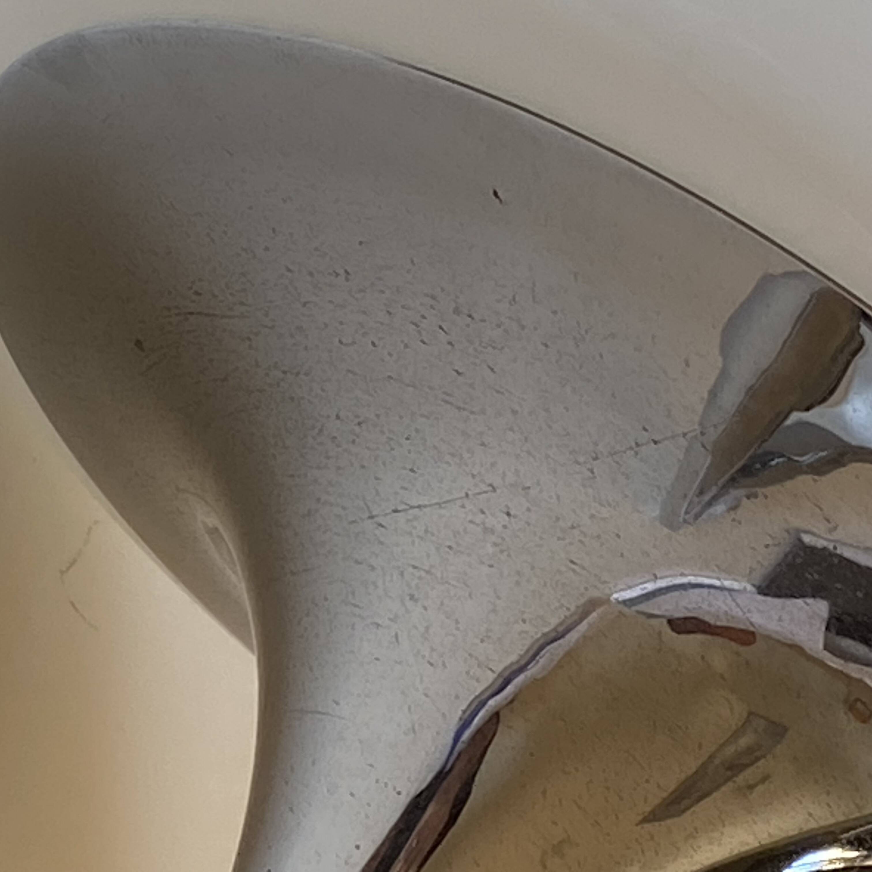 Large pair of Sciolari seventies wall sconces in chrome metal.