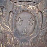 Cast-iron fireplace plate patterned "Arms of France"