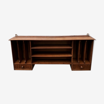 wooden desk top shelf