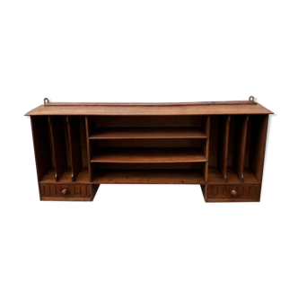 wooden desk top shelf