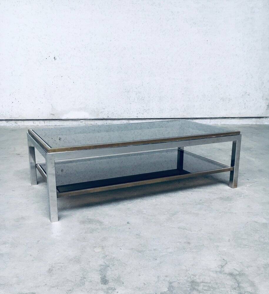 Hollywood Regency Flaminia Two Tier Coffee Table, France, 1970s