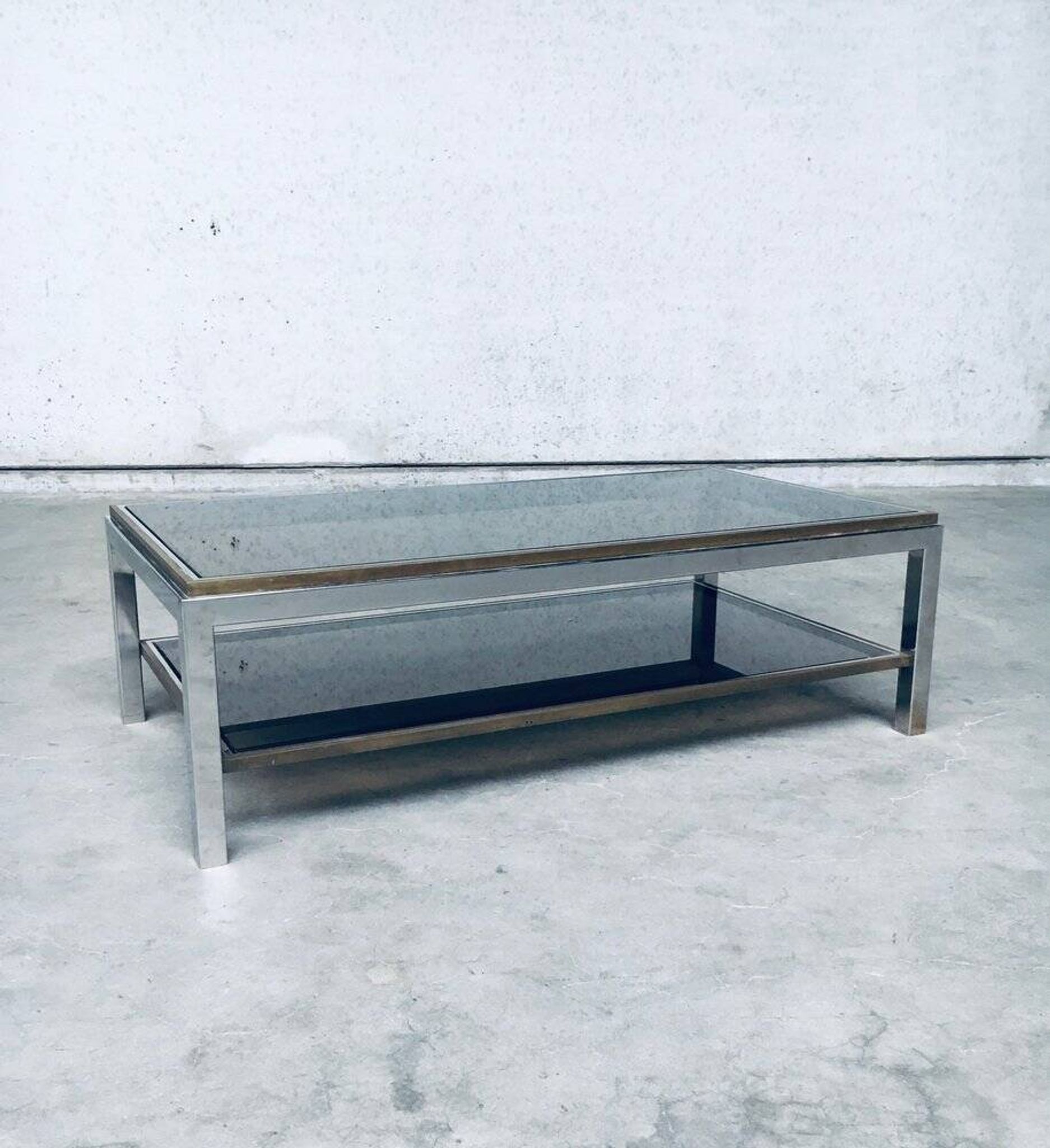 Hollywood Regency Flaminia Two Tier Coffee Table, France, 1970s