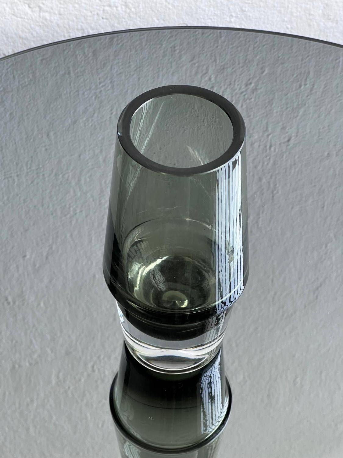 Vintage Finnish Glass Vase by Erkki Vesanto, Signed, Rare Collectible Decorative