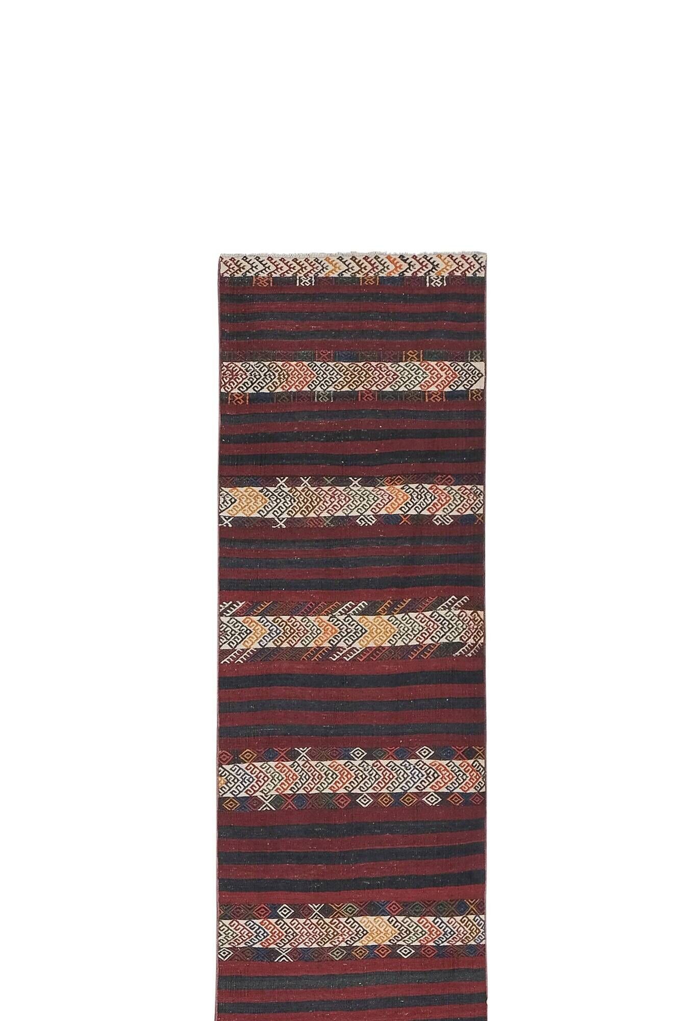 Vintage Turkish hallway rug 74x630 cm