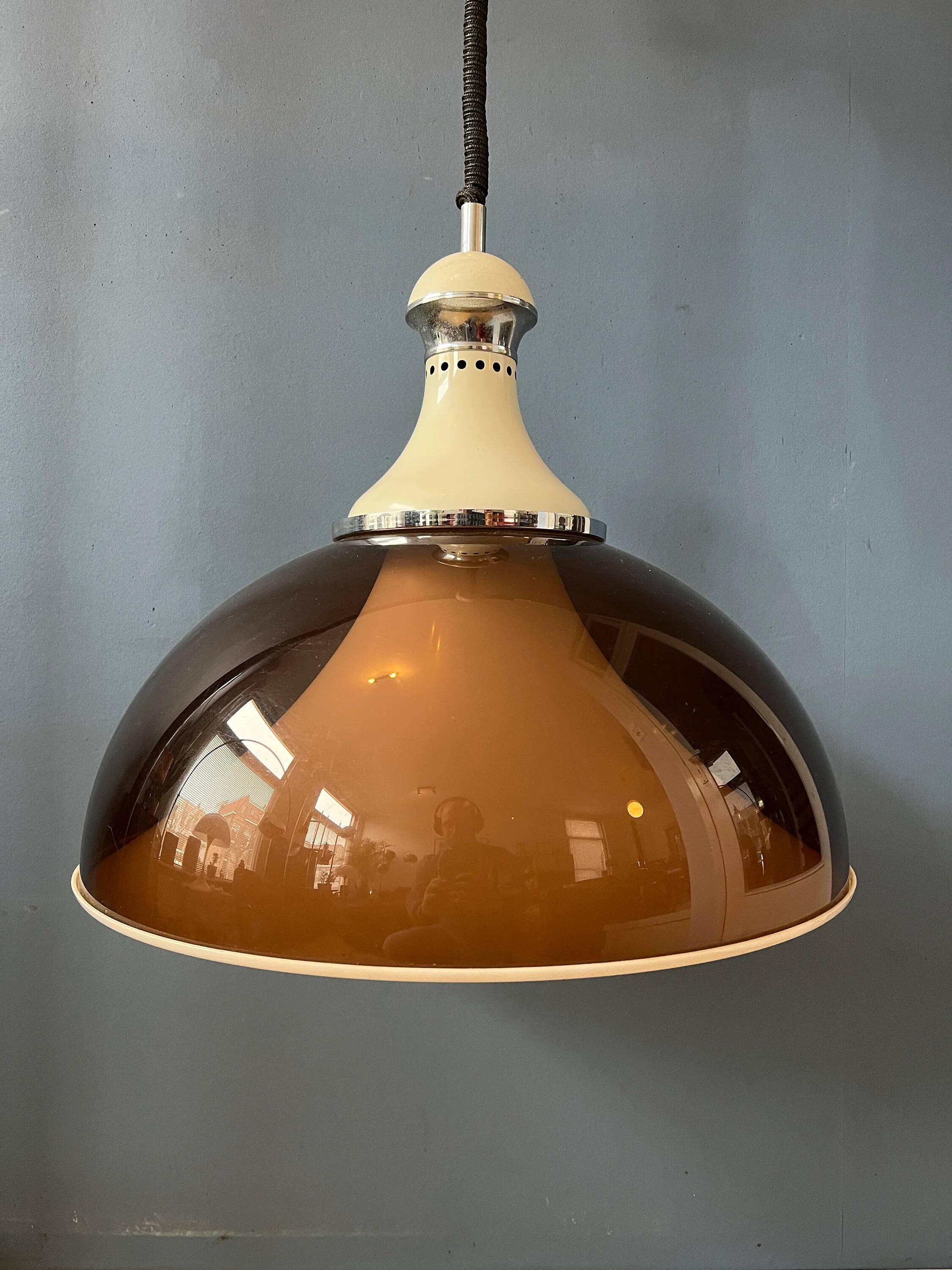 Large Space Age suspension Stilux Milano mid-century