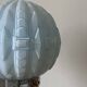 Vintage Art Deco modernist lamp with blue opaline glass and brass.