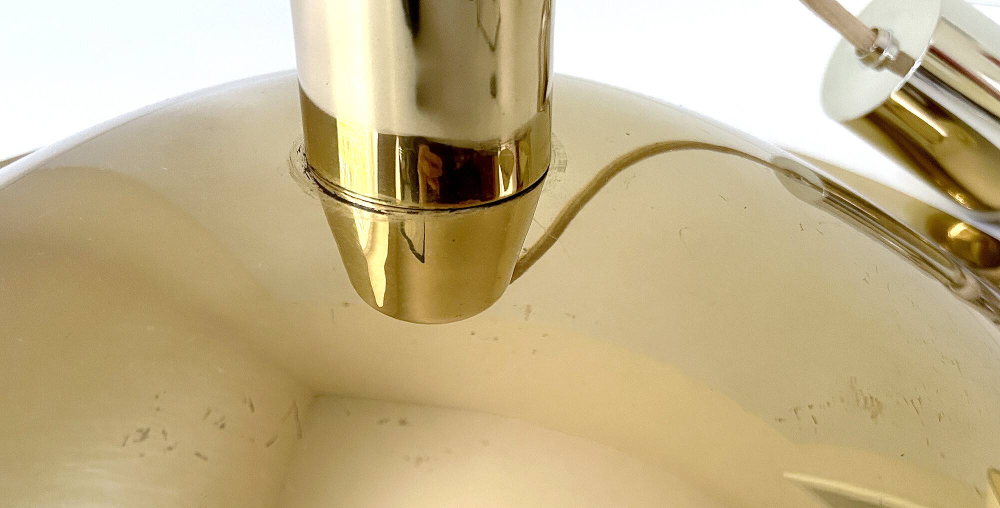 Large Scandinavian Pendant Light in Brass