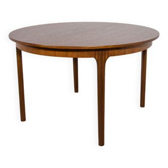 Table à manger ronde extensible du milieu du siècle de McIntosh, années 1960