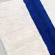 Beni Ouarain Moroccan Berber rug with majorelle blue line 2.45x1.52m