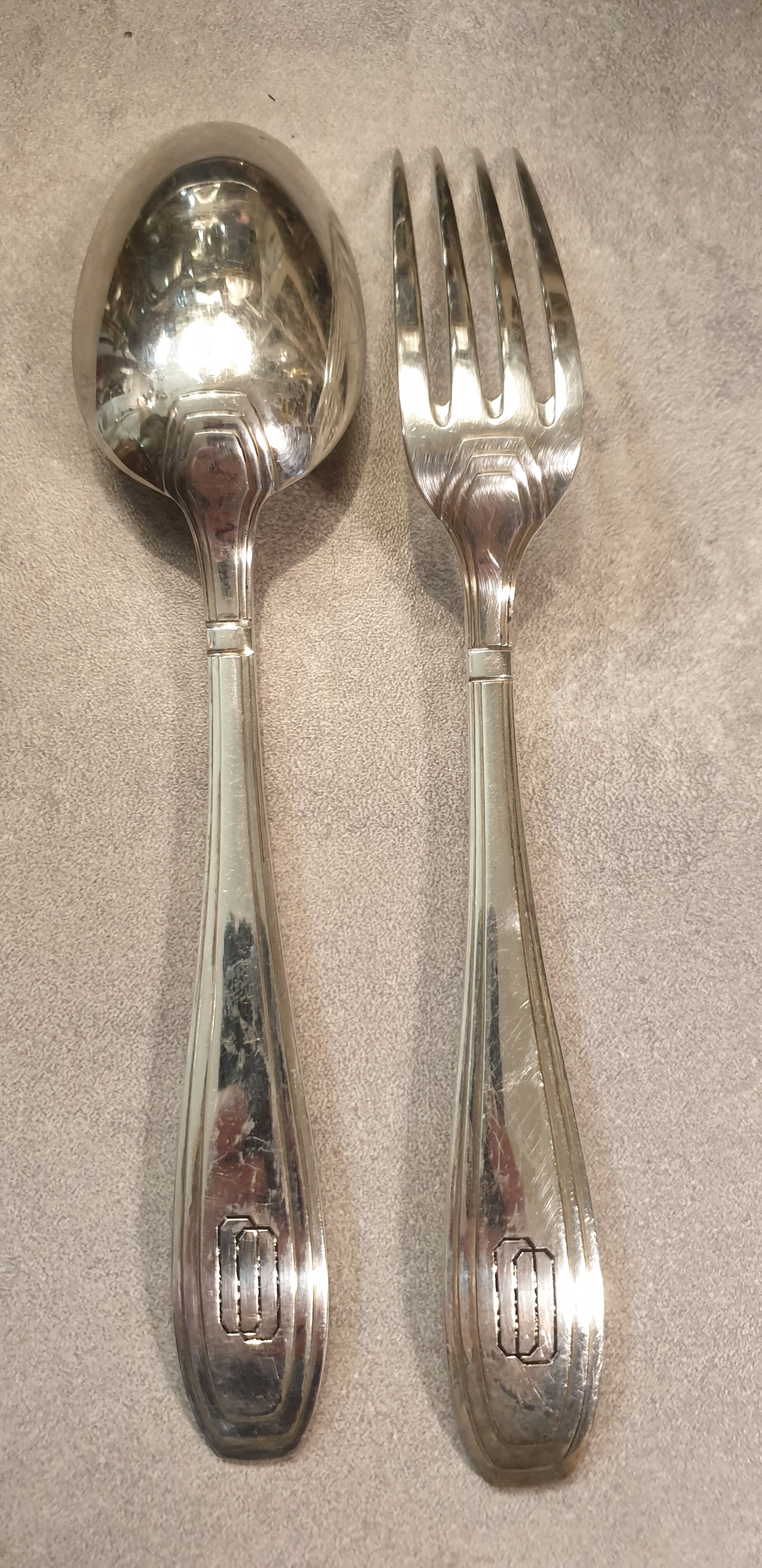 Silver cutlery 800 art deco