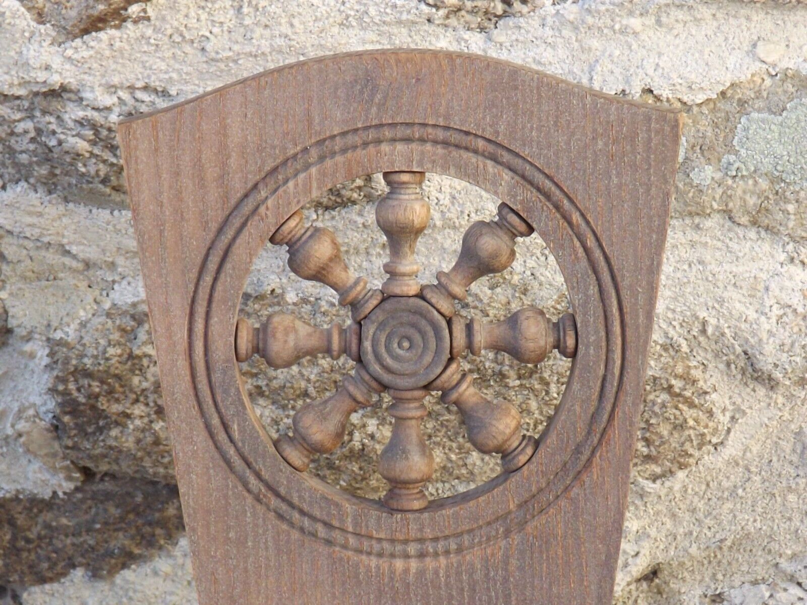 Vintage French Handcrafted Wooden Child's Stool with Added Back