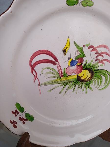 Assiette faience au chinois Les Islettes XVIIIem