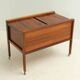 Rolling bar cabinet in rosewood by Dyrlund, Denmark, 1960s.