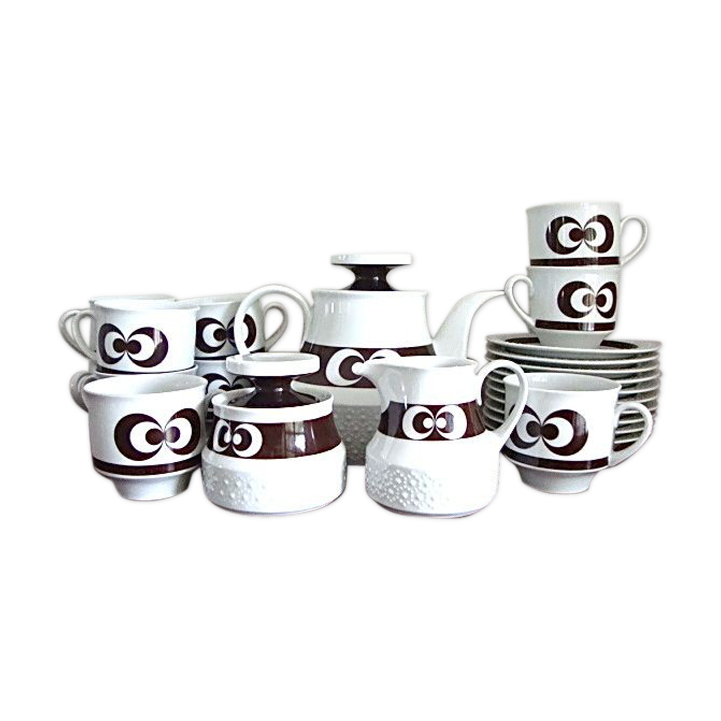 Tea and coffee service for 10 people Scherzer Bavaria 70s