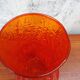Vintage orange glass vase, 1960s.
