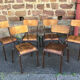 Lot de 6 chaises d'école industrielle école vintage