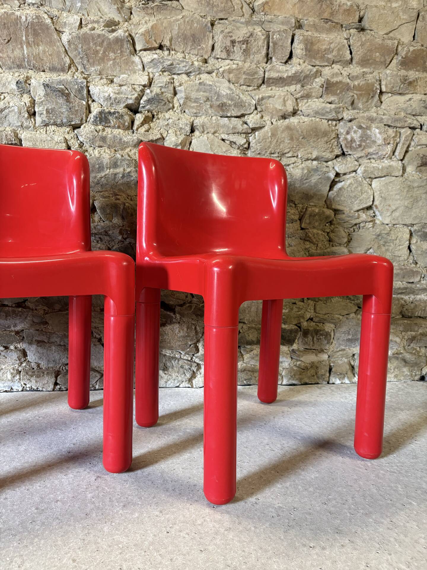4 chairs model 4875 by C. Bartoli for Kartell, 1970