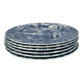 6 assiettes plates Myott The Hunter vintage