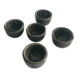 Set of 5 small vintage ceramic candlesticks