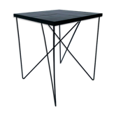 Table d'appoint tubulaire noir vintage 1960