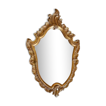 Miroir cadre en bois dore louis XV