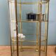 Vitrine vintage en verre et laiton