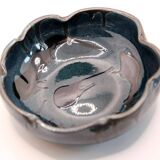 Spanish cup in midnight blue ceramic spotted with black by Ignacio Buxo