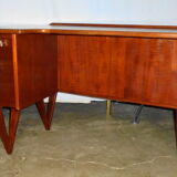 Peter Lovig Nielsen's Scandinavian teak boomerang desk from the 60s