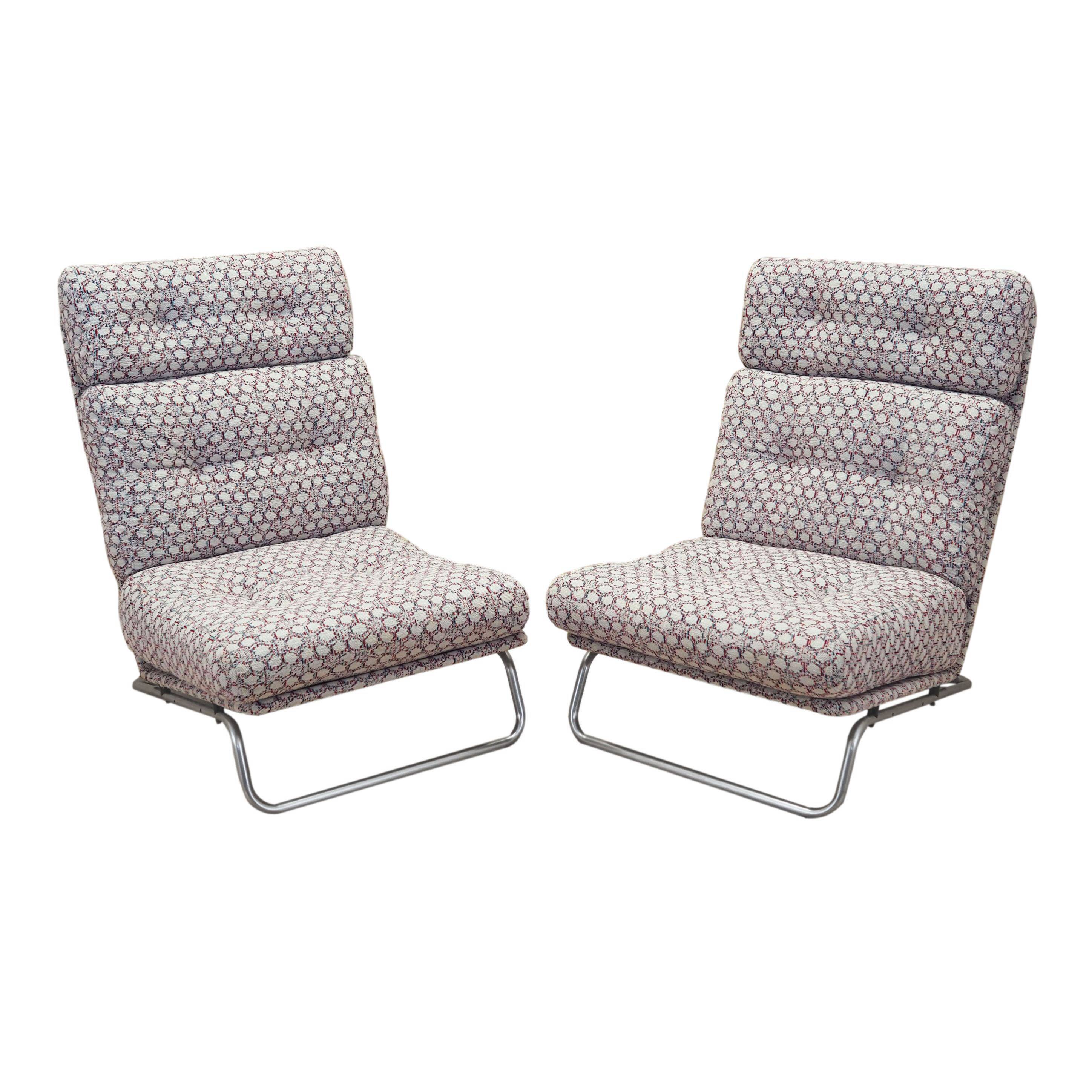 Set of lounge armchairs, Italian design, 1970s, production: Italy
