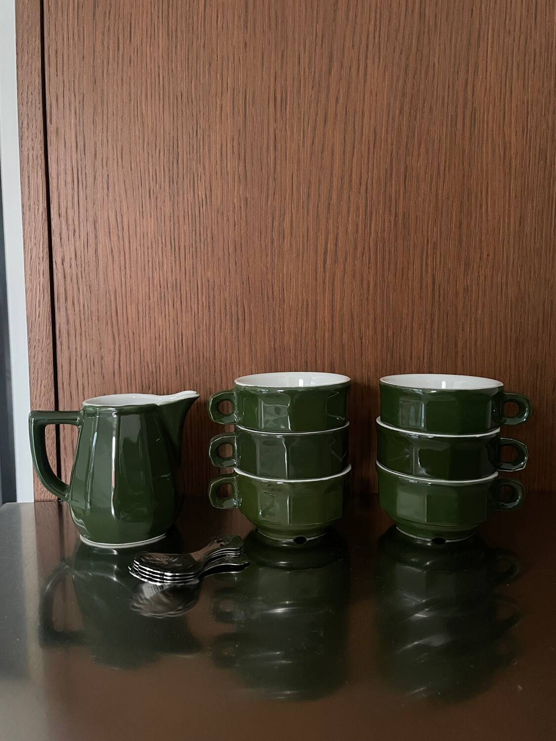Service à café Pillivuyt vert
