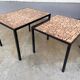 Nested copper tables by Herbert Hirche for Rosenthal, Germany, 1970s.