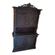 Carved two-body sideboard with 2 lions