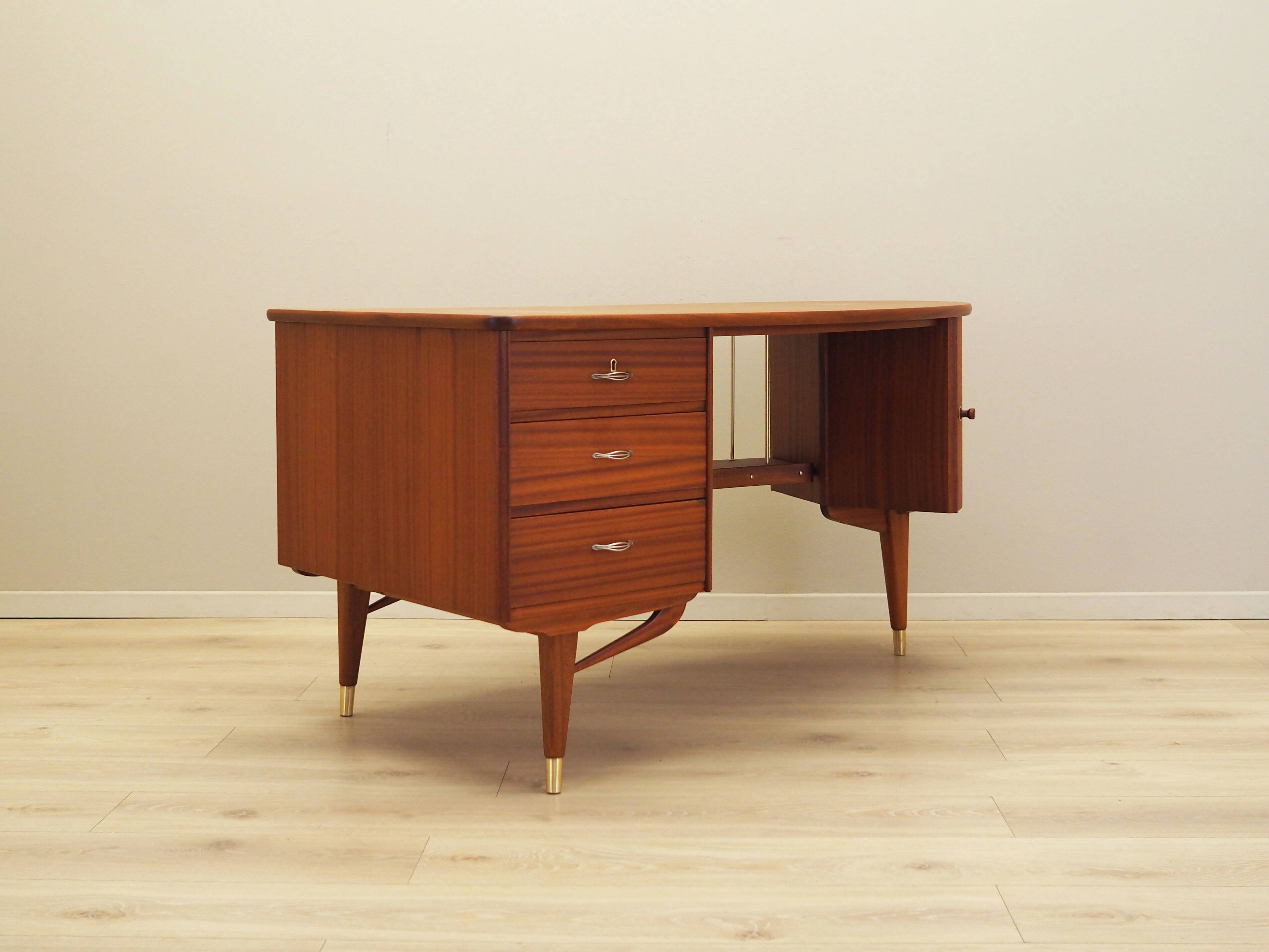 Mahogany desk, Norwegian design, 1960s, production: Sola Møbler