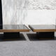 Pair of coffee tables brass black glass