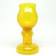 Vase moderniste, en verre jaune, conçu par J. Słuczan-Orkusz, Pologne, années 1970