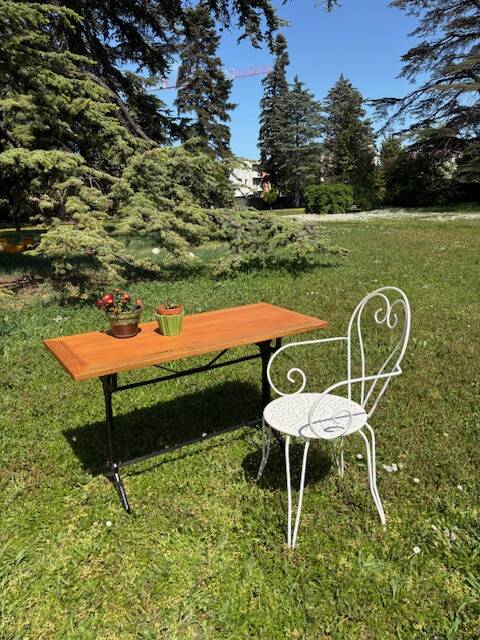 Vintage wooden bistro table