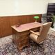 New! - Classic English Desk Partnerdesk Red Leather