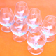 6 glasses on foot shower at Digestif Cognac...    Crystalline glass