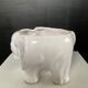 Vintage elephant cache pot in glazed ceramic