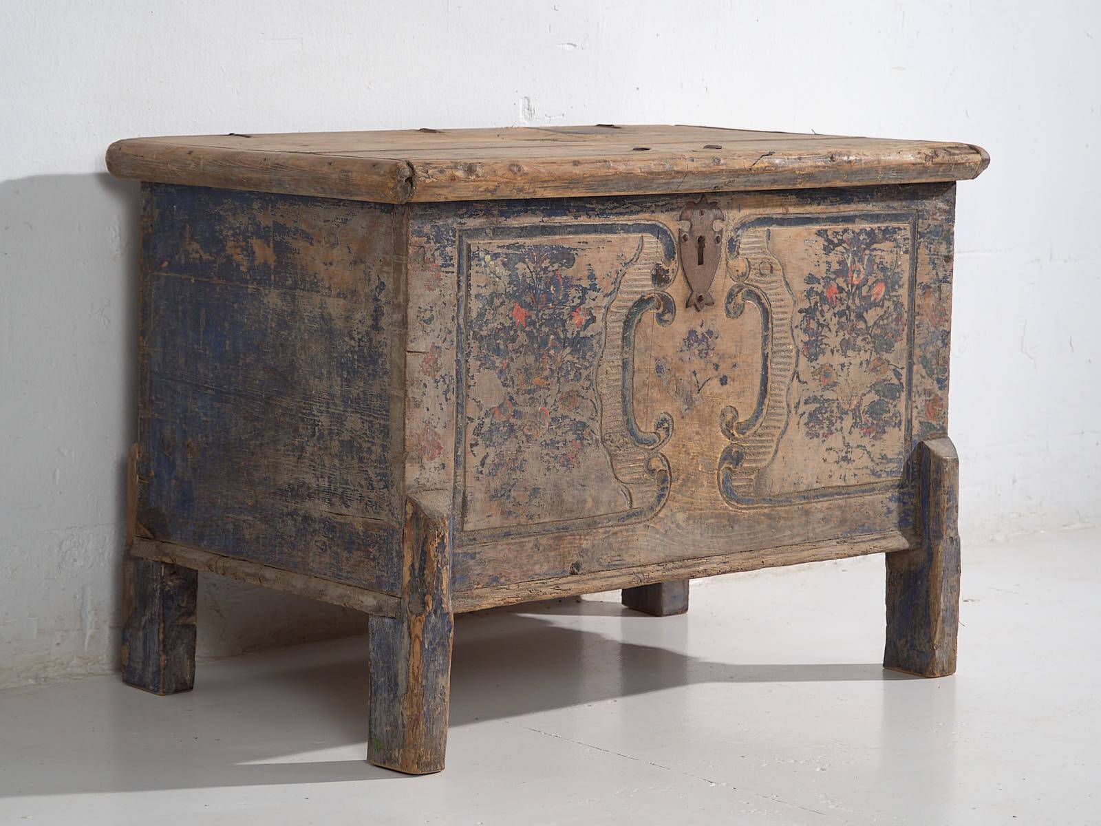 Antique Hand-Painted Wedding Chest (1846) #37