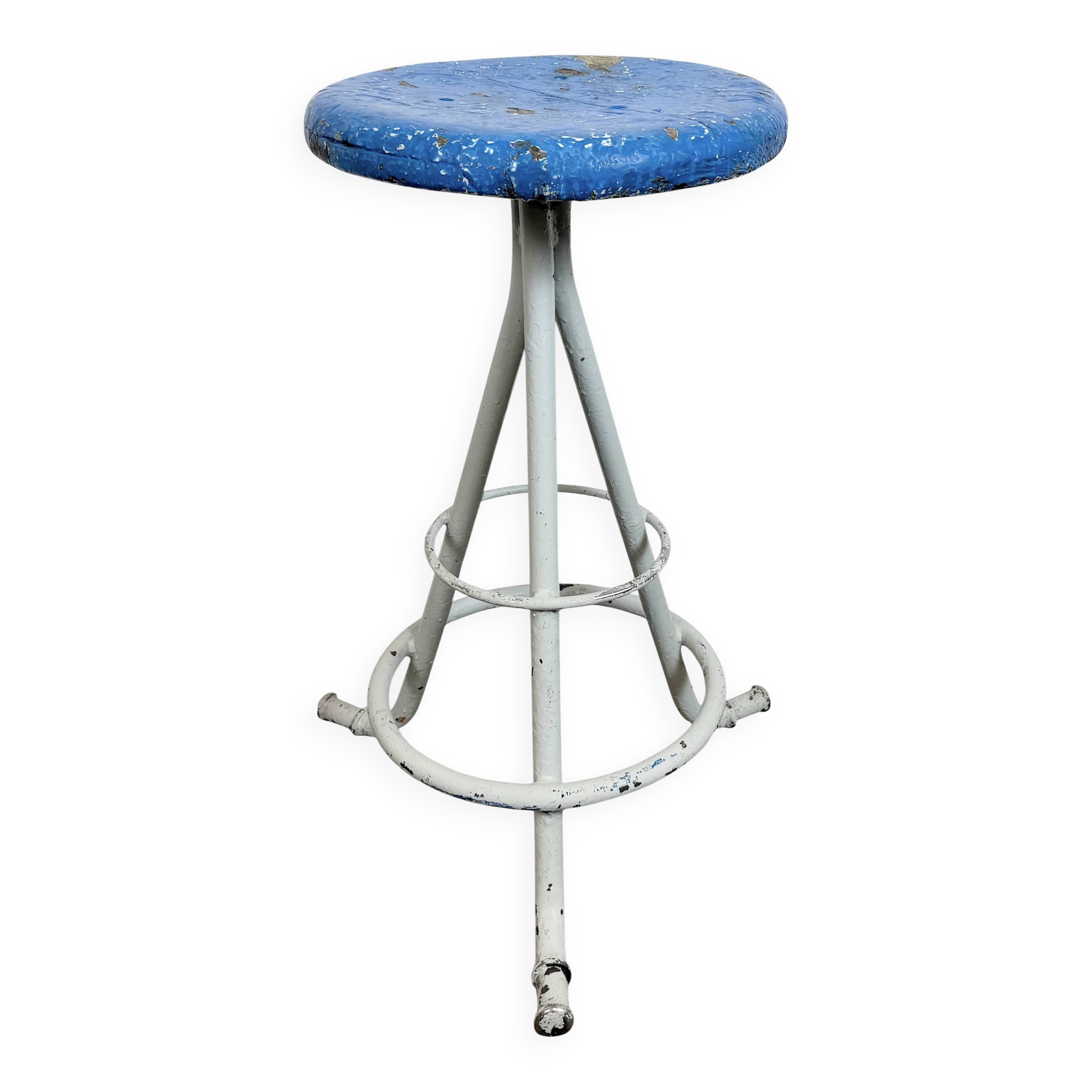 Grey Industrial Workshop Stool, 1960s
