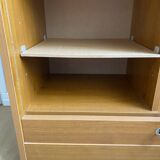 Low storage unit, 70s/80s three height-adjustable shelves
