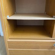 Low storage unit, 70s/80s three height-adjustable shelves
