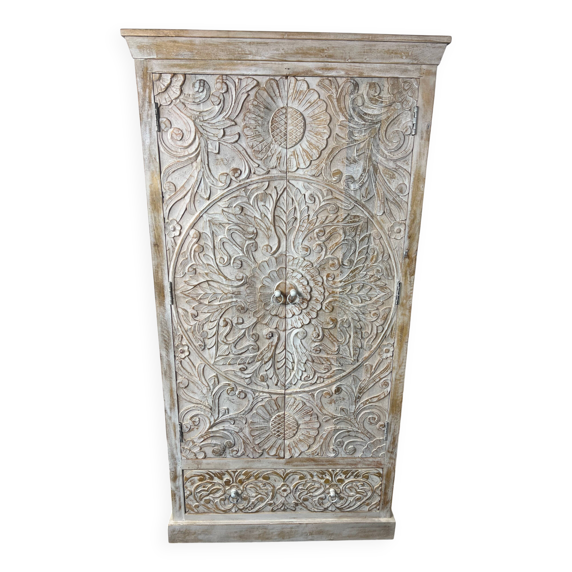 Antique white wooden cabinet